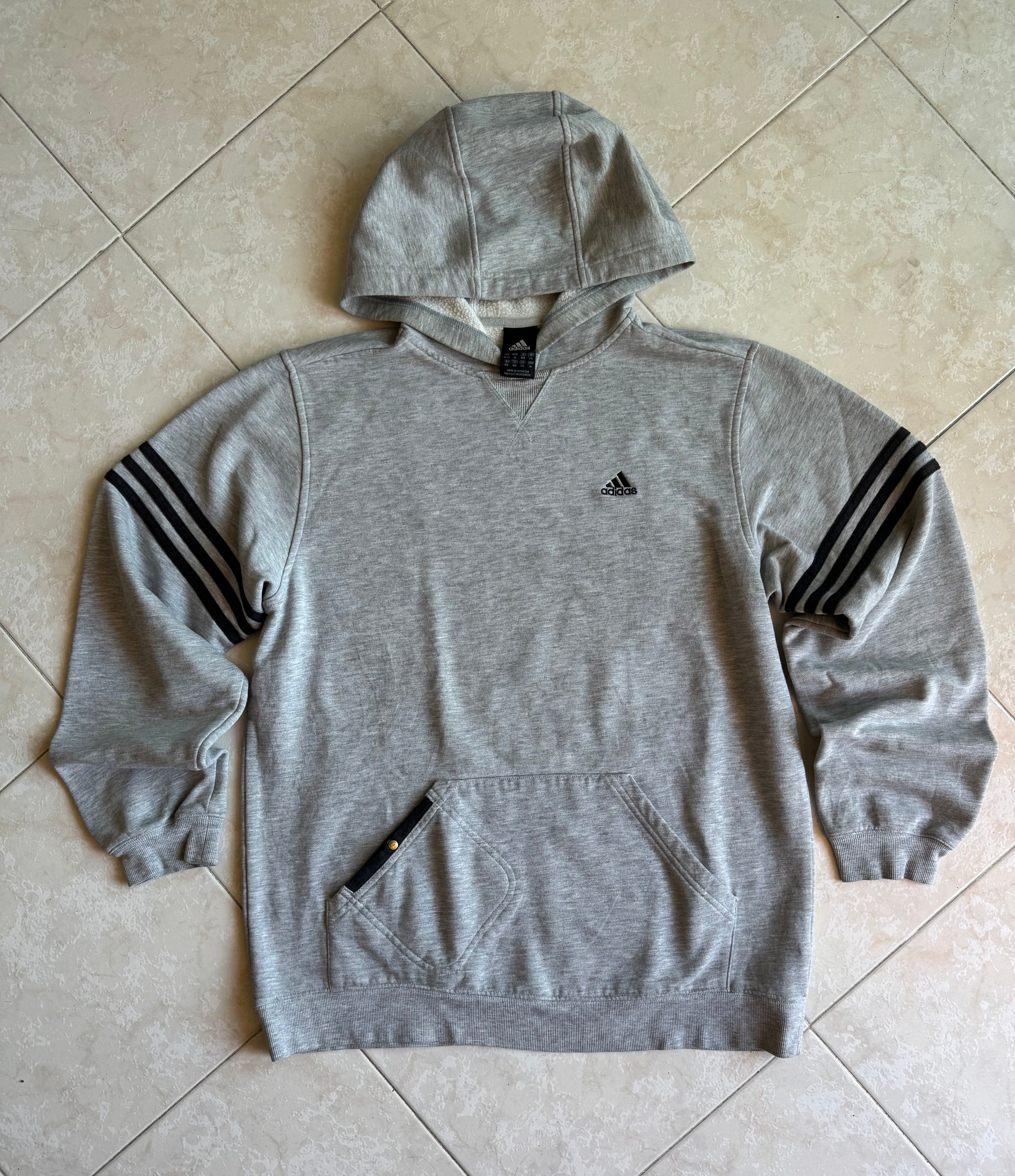 Felpa con Cappuccio Adidas Grigia