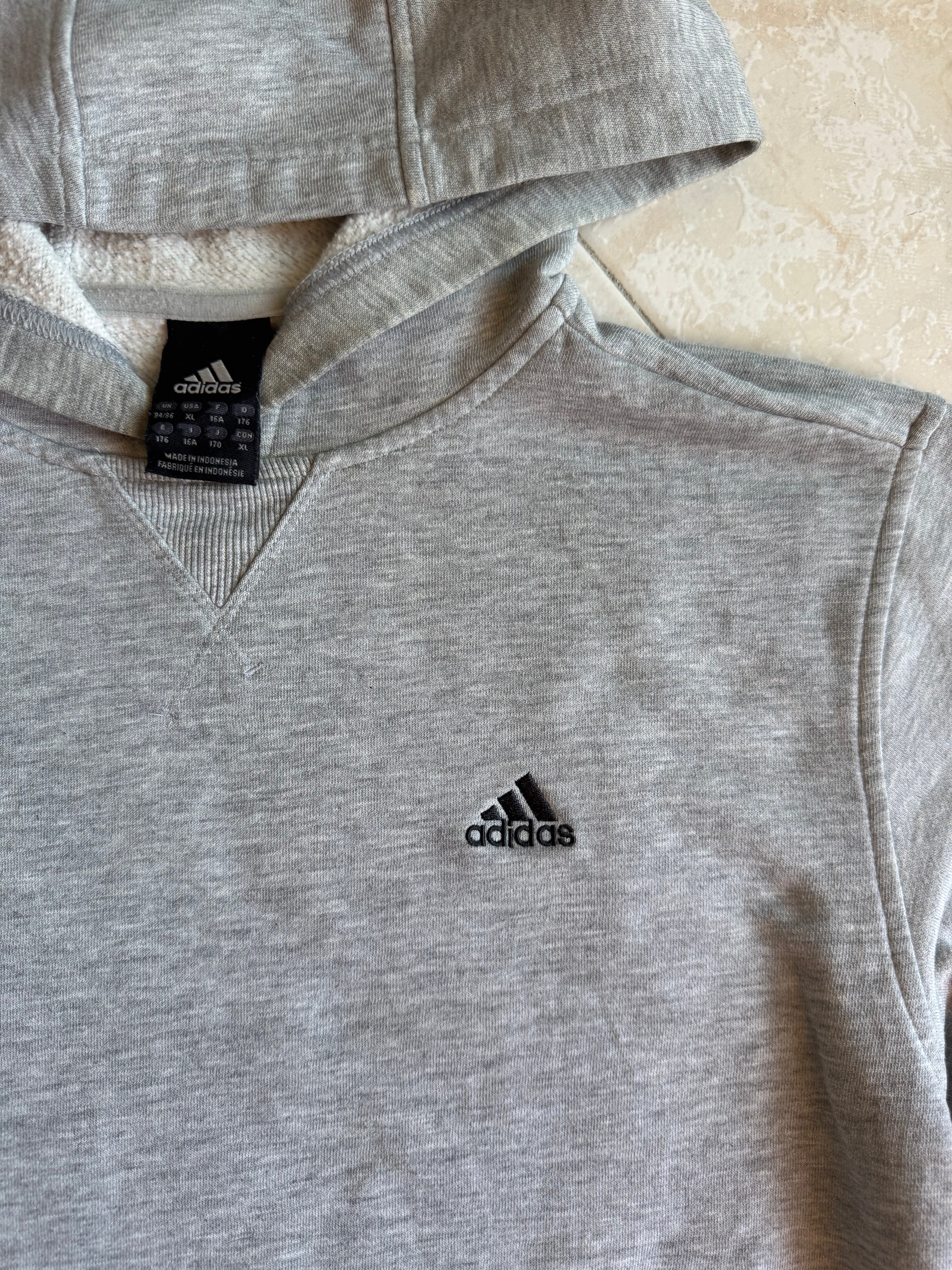 Felpa con Cappuccio Adidas Grigia